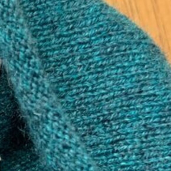 Women's Nicole Miller 100% Cashmere Sweater Knit Mock Turtleneck Blue Size XS - Picture 7 of 7